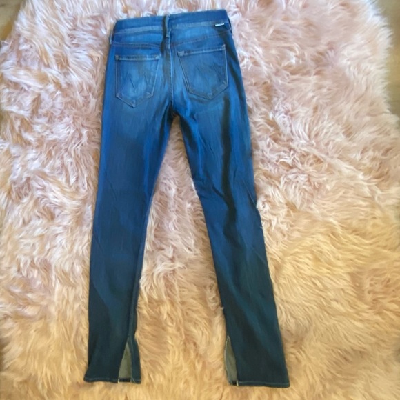 AUTHENTIC MOTHER JEANS THE SLIT RASCAL IN BLUE DENIM - Picture 11 of 16